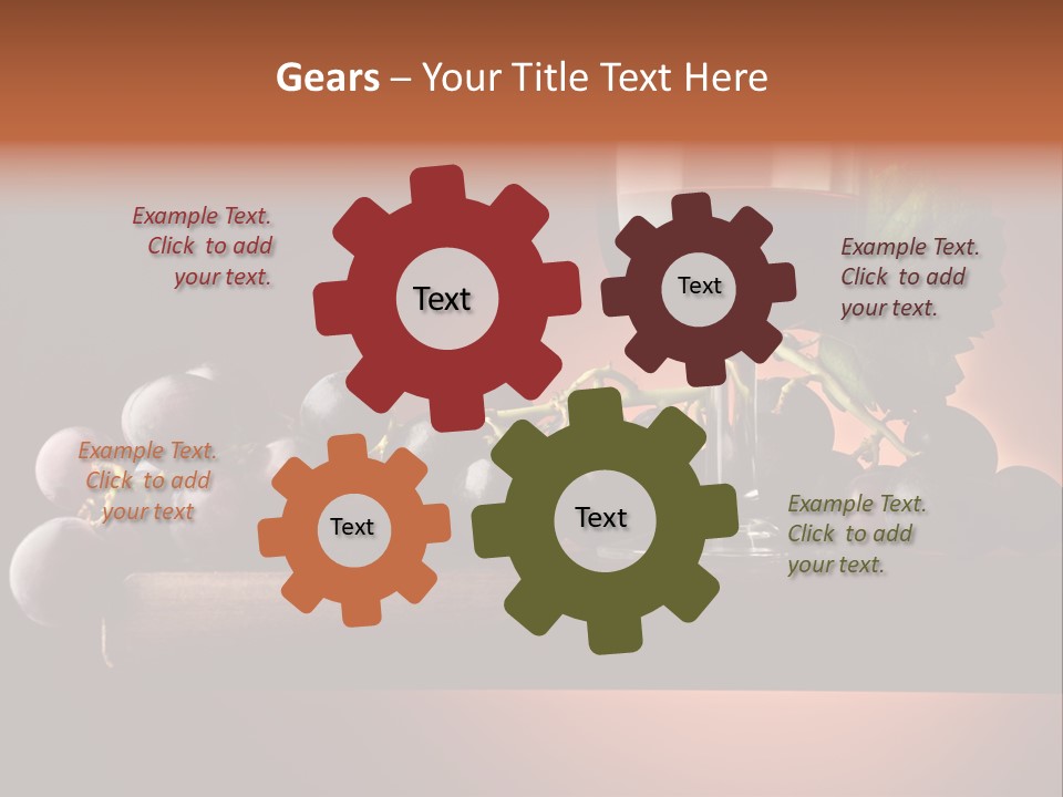 Vite Foglie Bicchiere PowerPoint Template