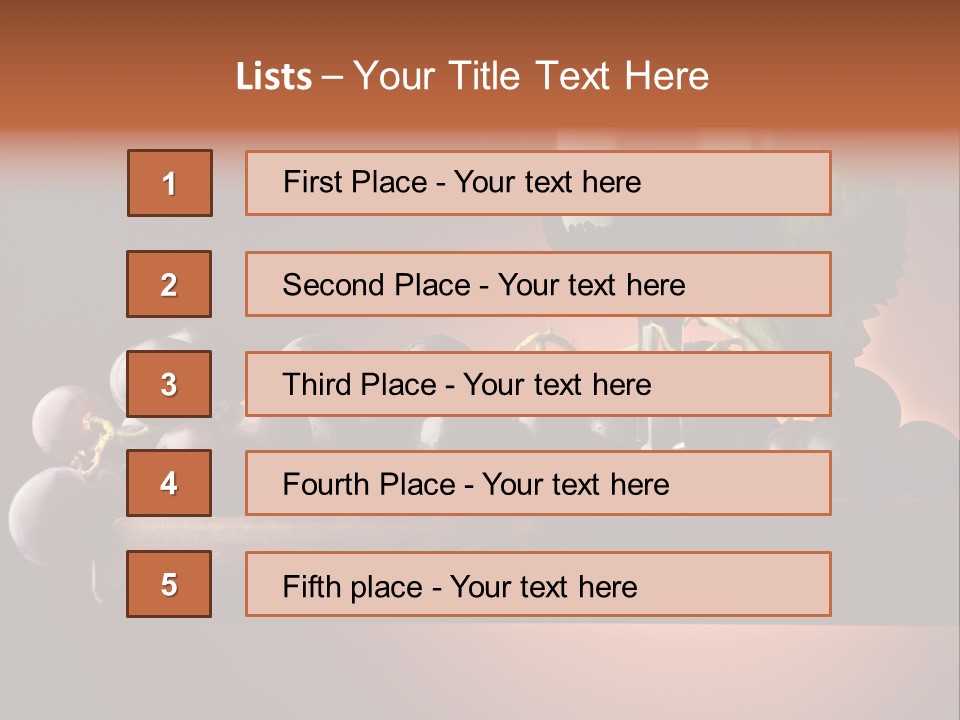 Vite Foglie Bicchiere PowerPoint Template