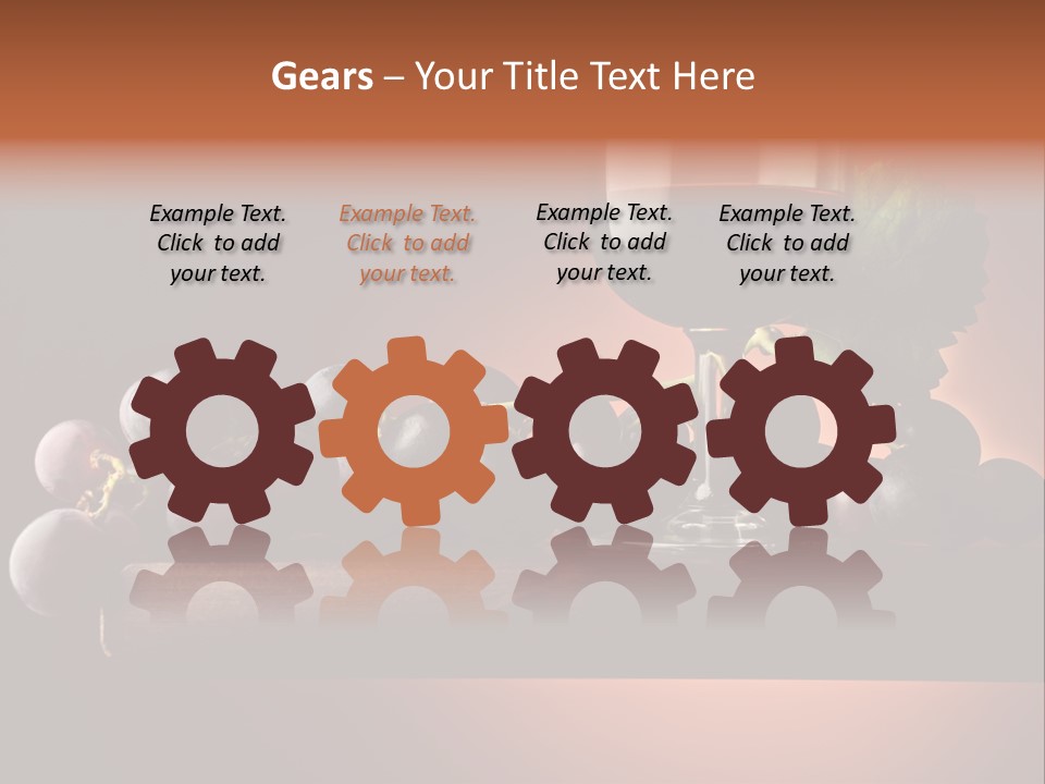 Vite Foglie Bicchiere PowerPoint Template