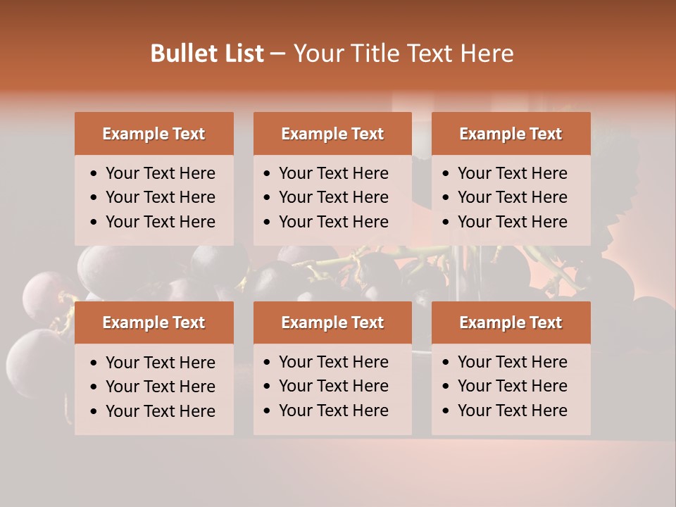 Vite Foglie Bicchiere PowerPoint Template