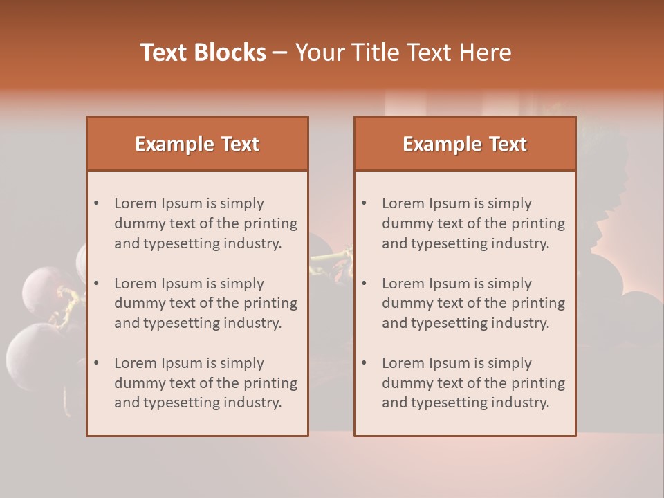 Vite Foglie Bicchiere PowerPoint Template