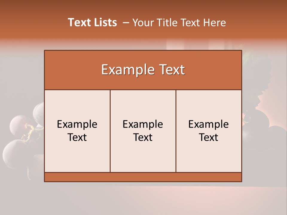 Vite Foglie Bicchiere PowerPoint Template