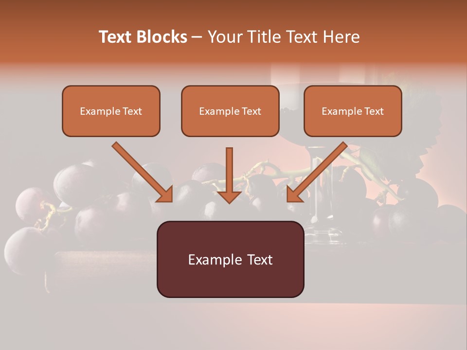 Vite Foglie Bicchiere PowerPoint Template