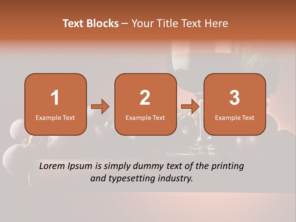 Vite Foglie Bicchiere PowerPoint Template