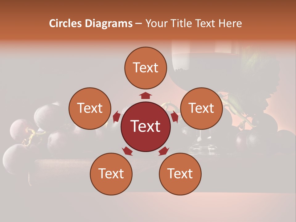 Vite Foglie Bicchiere PowerPoint Template