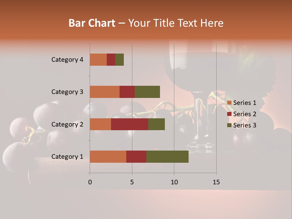 Vite Foglie Bicchiere PowerPoint Template