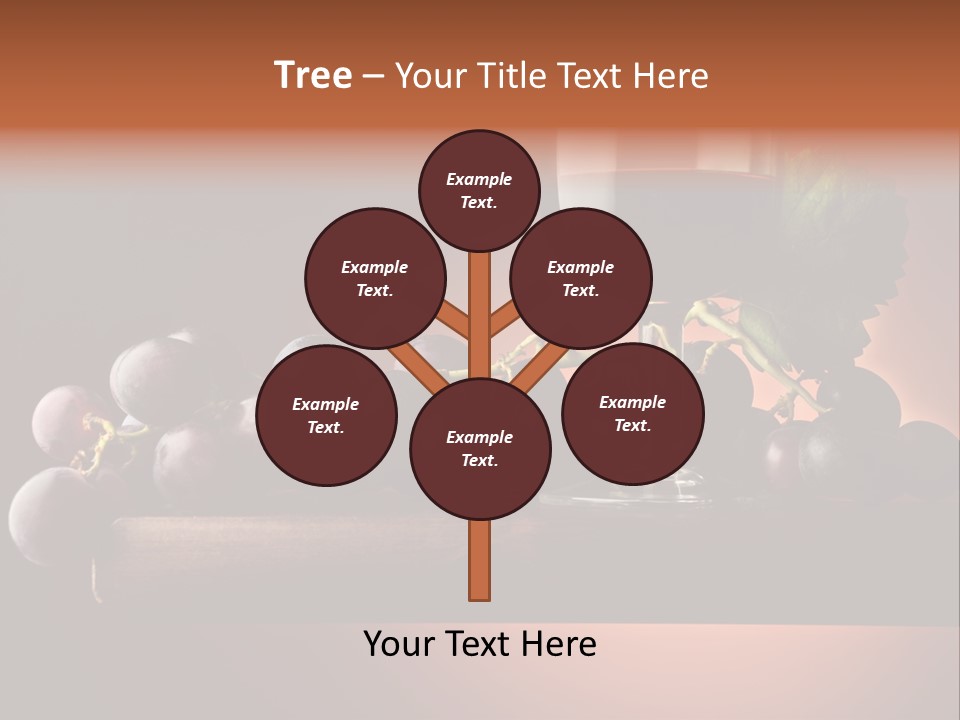 Vite Foglie Bicchiere PowerPoint Template