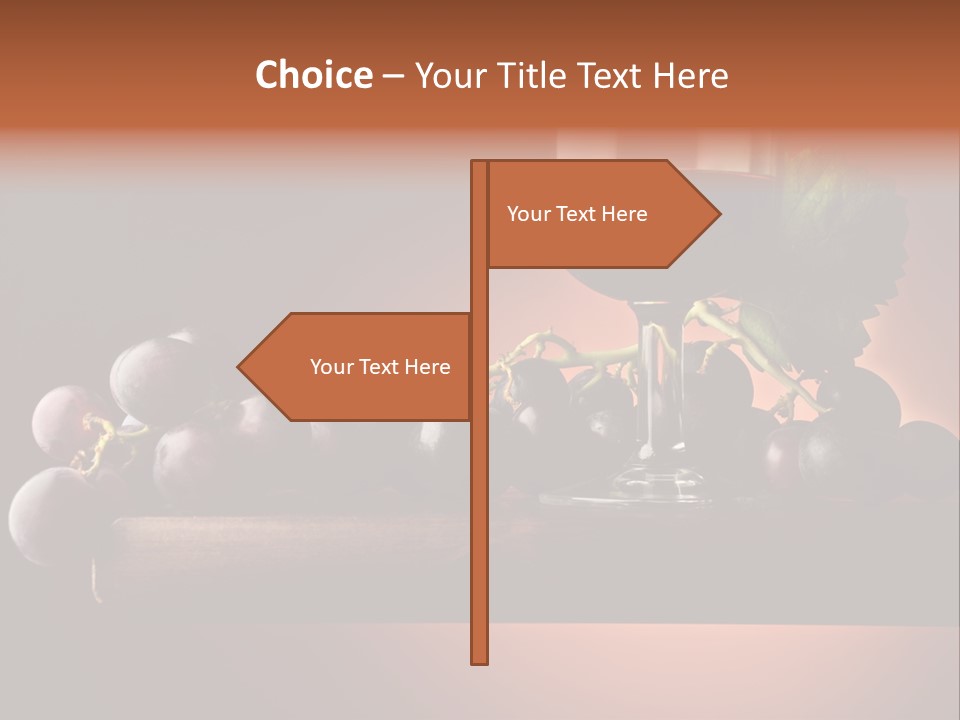 Vite Foglie Bicchiere PowerPoint Template