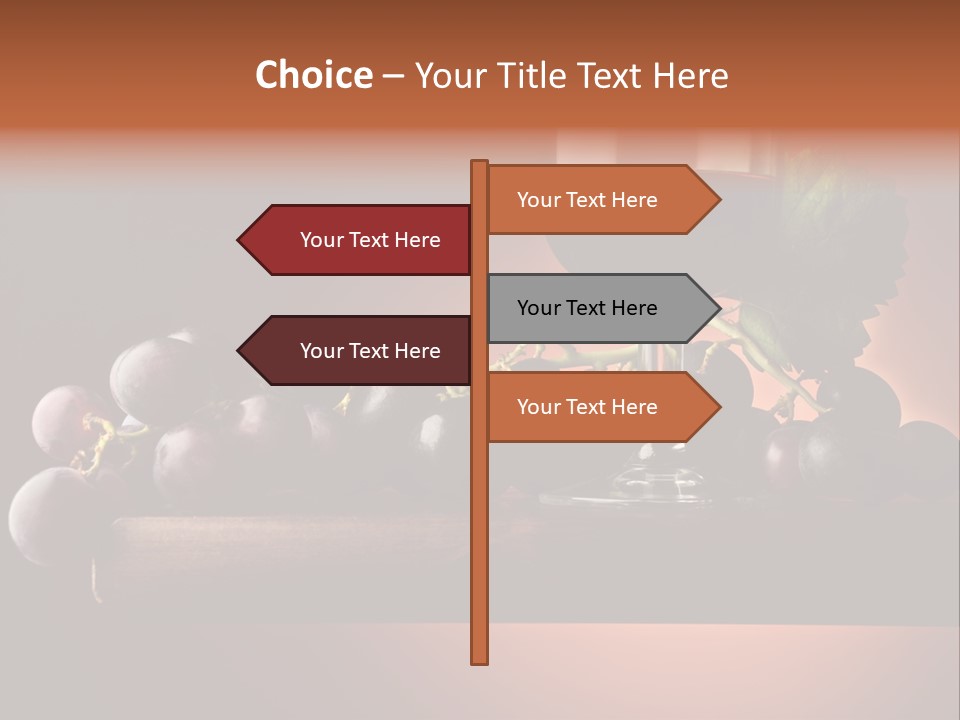 Vite Foglie Bicchiere PowerPoint Template