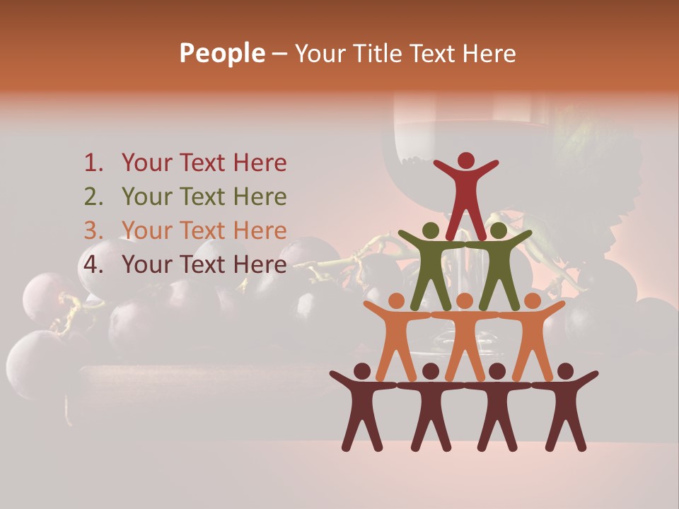 Vite Foglie Bicchiere PowerPoint Template