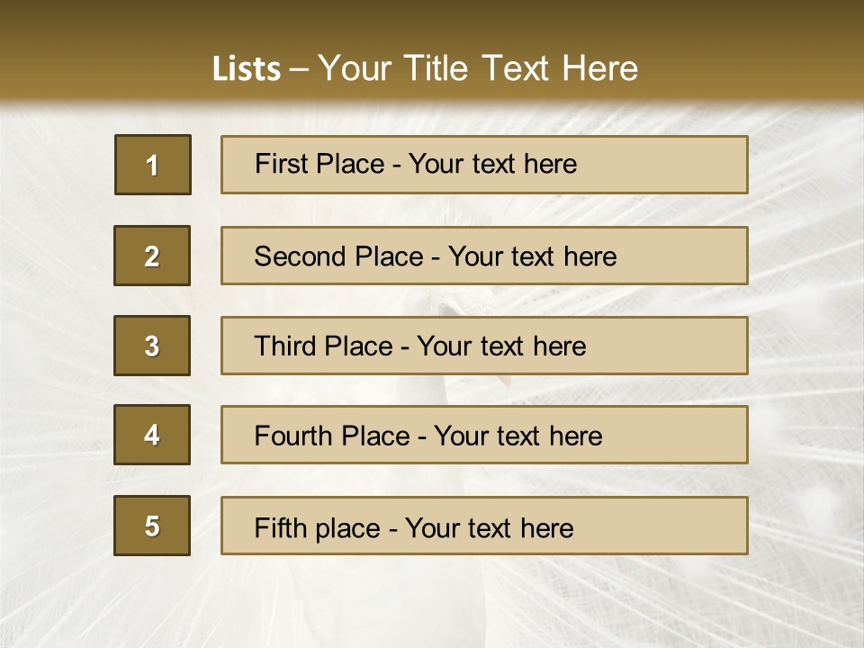 Show Animals White PowerPoint Template