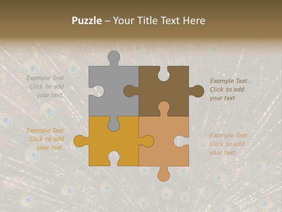 Imponierend Imponiergehabe Peacock PowerPoint Template