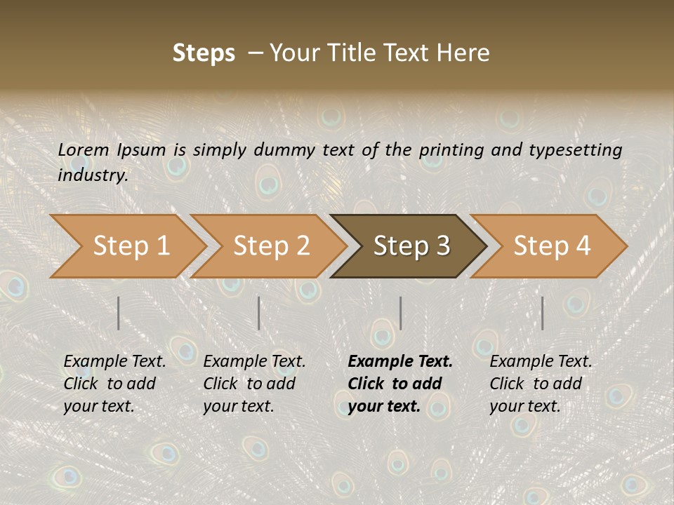 Imponierend Imponiergehabe Peacock PowerPoint Template