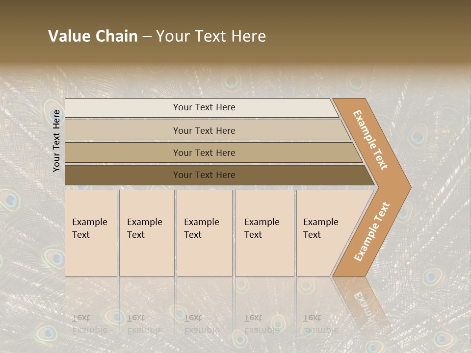 Imponierend Imponiergehabe Peacock PowerPoint Template