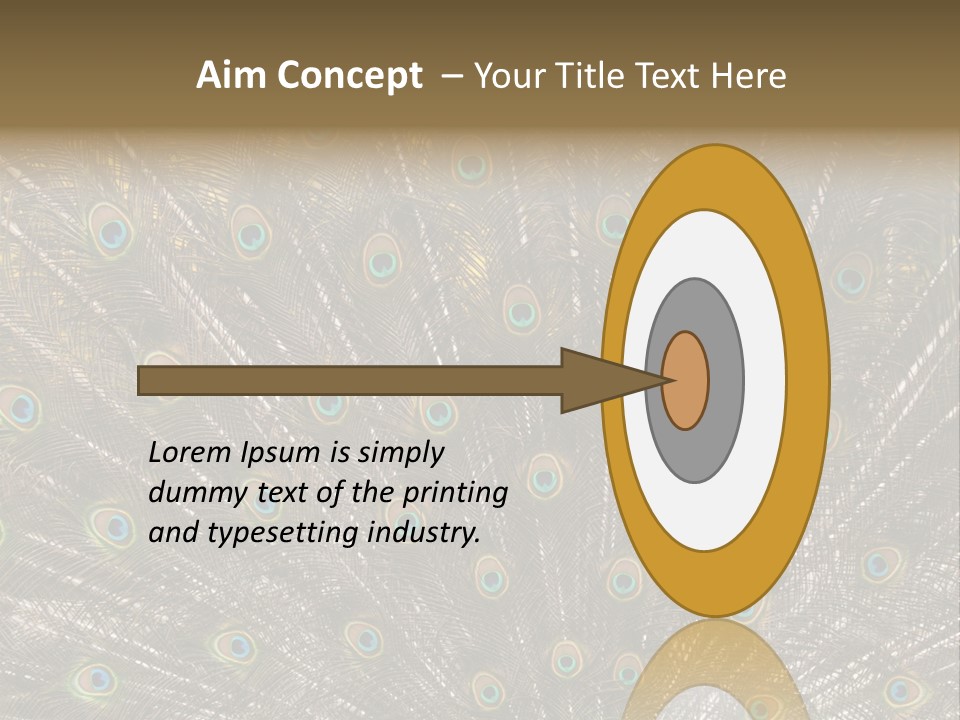 Imponierend Imponiergehabe Peacock PowerPoint Template