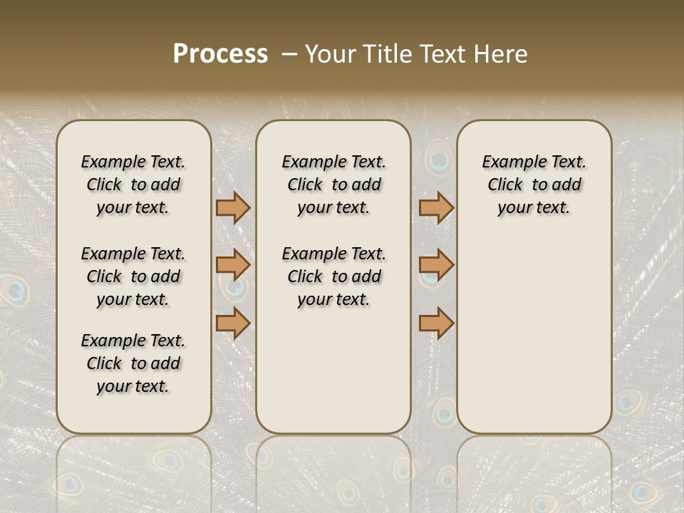 Imponierend Imponiergehabe Peacock PowerPoint Template