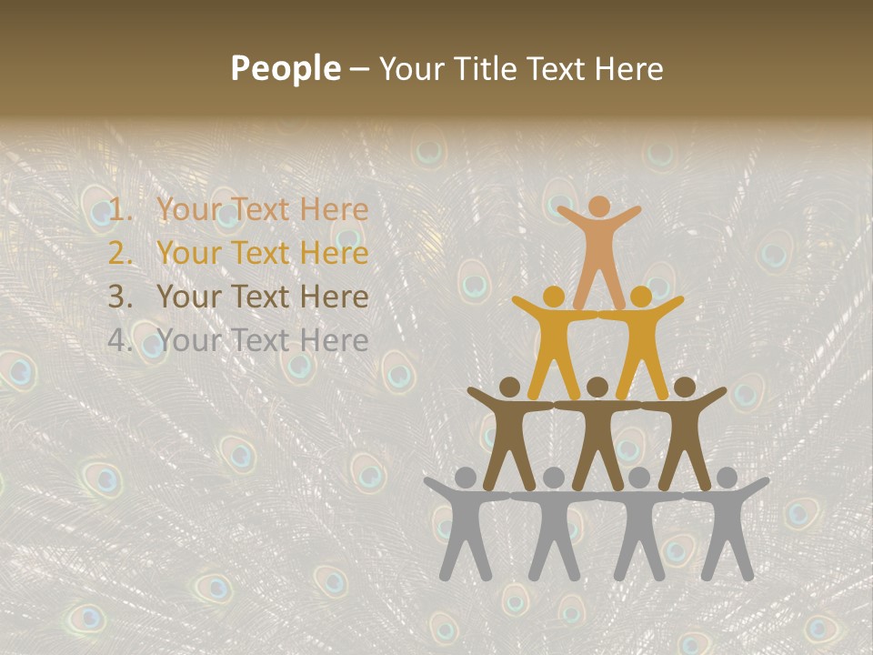 Imponierend Imponiergehabe Peacock PowerPoint Template