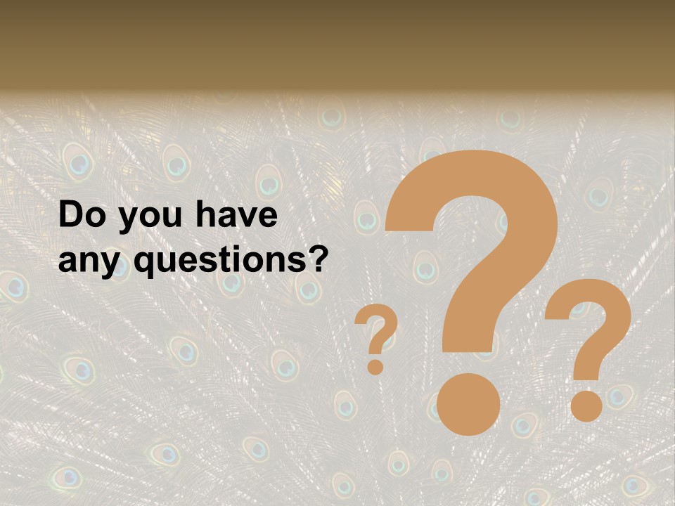 Imponierend Imponiergehabe Peacock PowerPoint Template