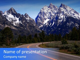 Teton Peaceful Grand Teton National Park PowerPoint Template