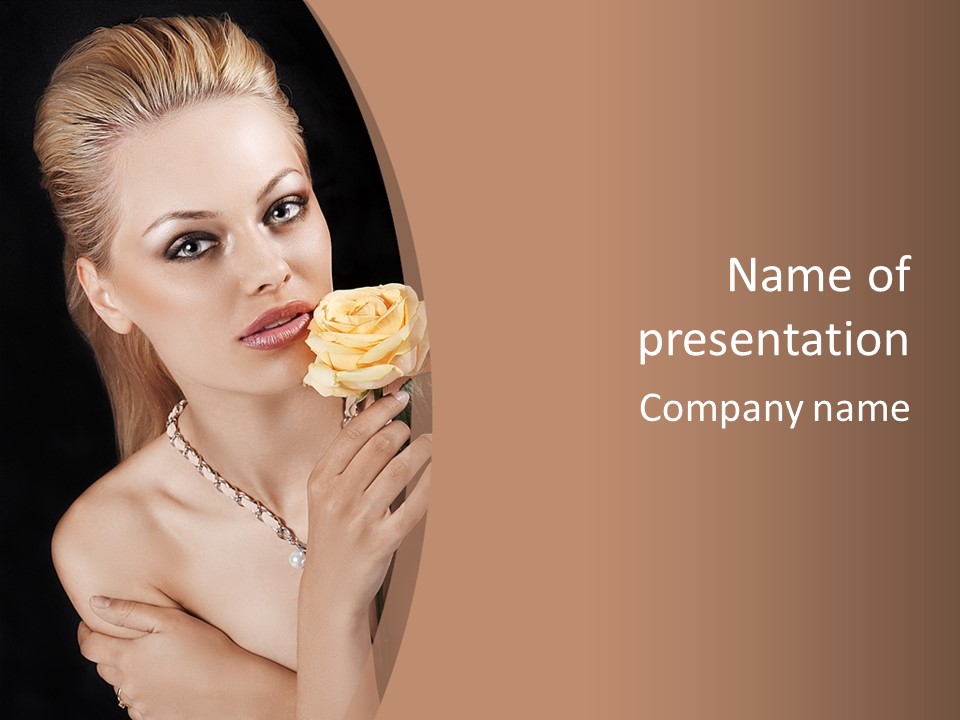 Blond Jewellery Skincare PowerPoint Template