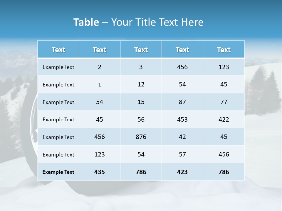 Graphic Snow Ice PowerPoint Template
