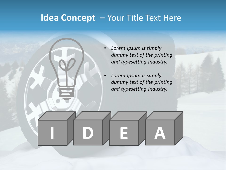 Graphic Snow Ice PowerPoint Template