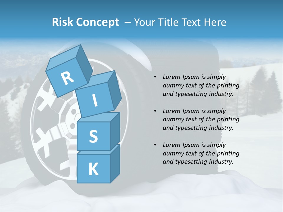 Graphic Snow Ice PowerPoint Template