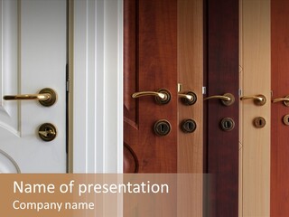 Plank Architecture Doors PowerPoint Template
