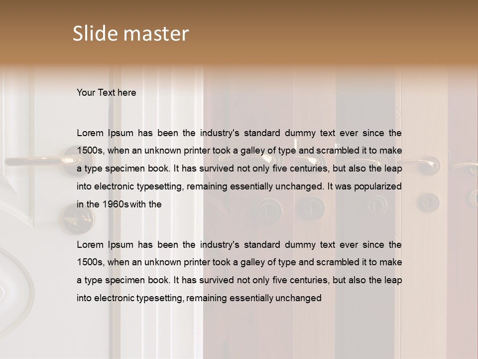 Plank Architecture Doors PowerPoint Template