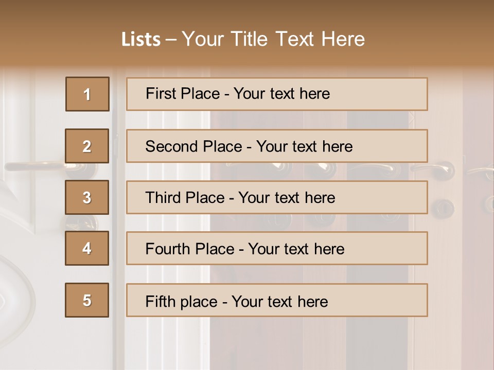 Plank Architecture Doors PowerPoint Template