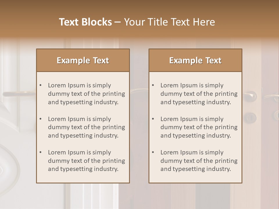 Plank Architecture Doors PowerPoint Template