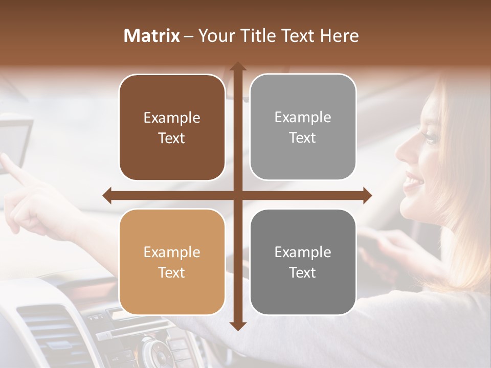 Happy Car Global Positioning System PowerPoint Template
