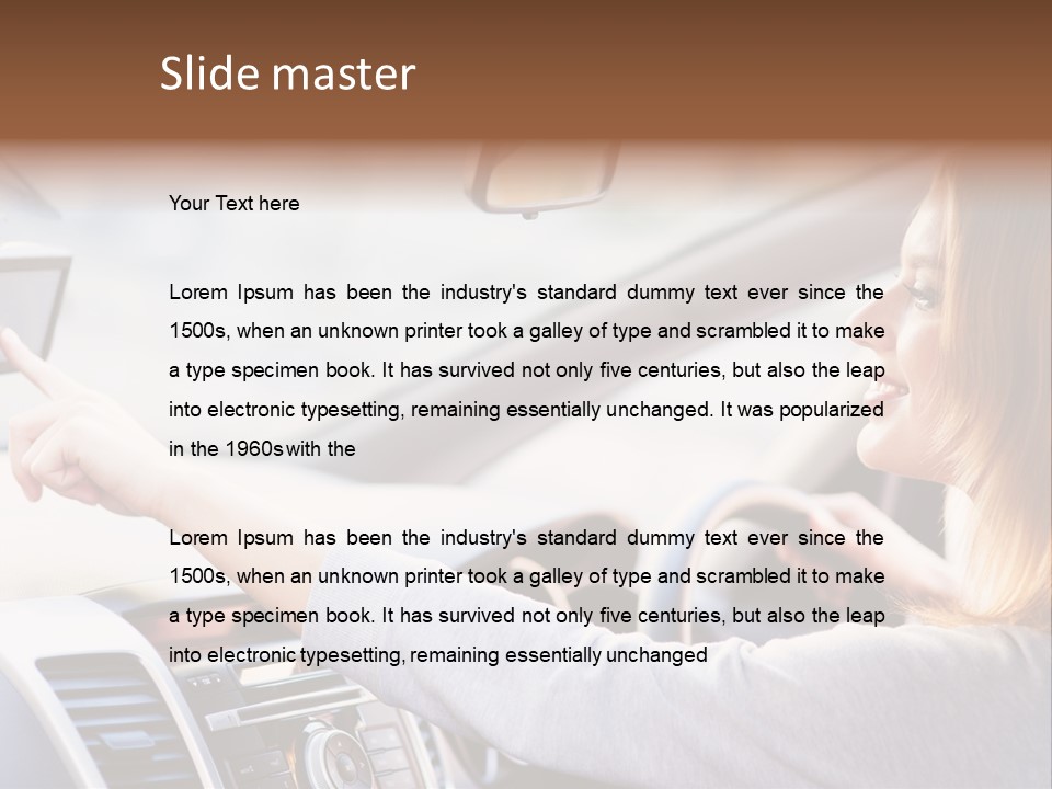 Happy Car Global Positioning System PowerPoint Template