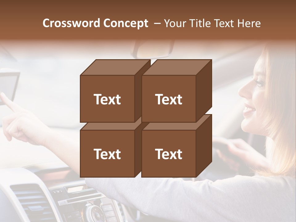 Happy Car Global Positioning System PowerPoint Template