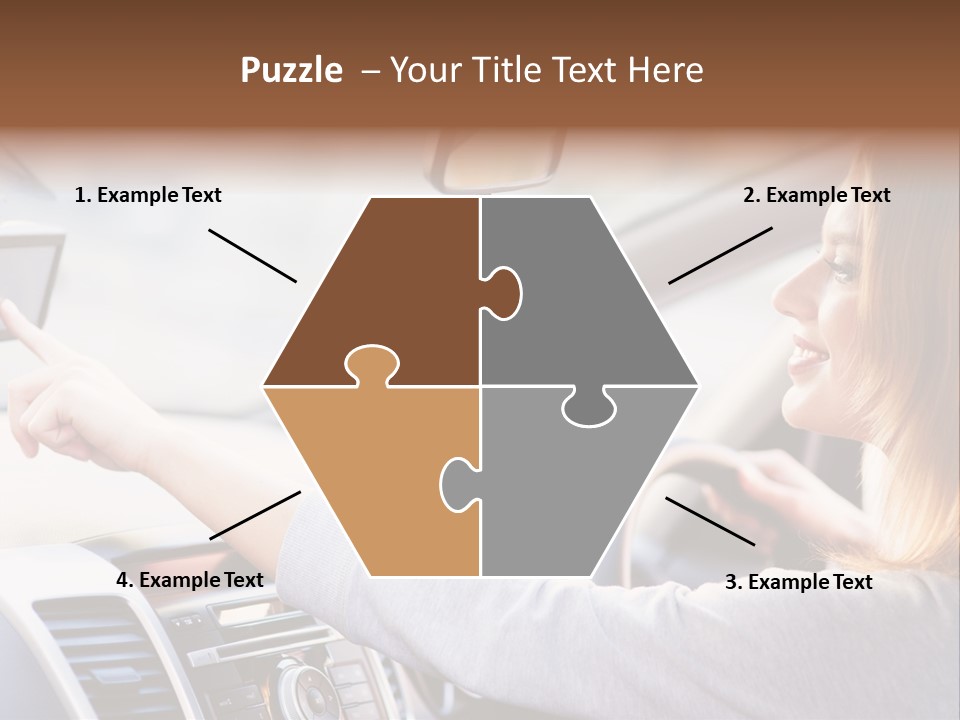 Happy Car Global Positioning System PowerPoint Template