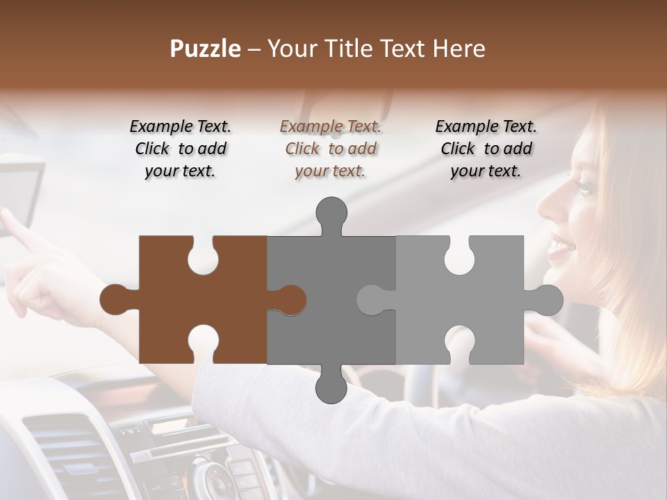 Happy Car Global Positioning System PowerPoint Template