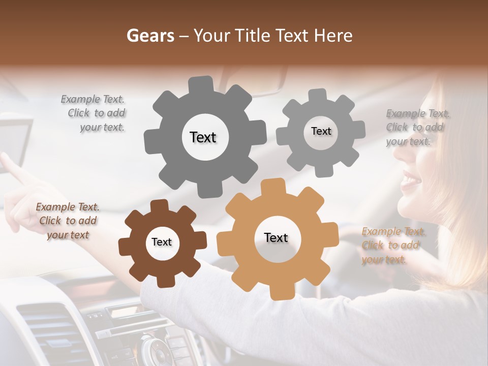 Happy Car Global Positioning System PowerPoint Template
