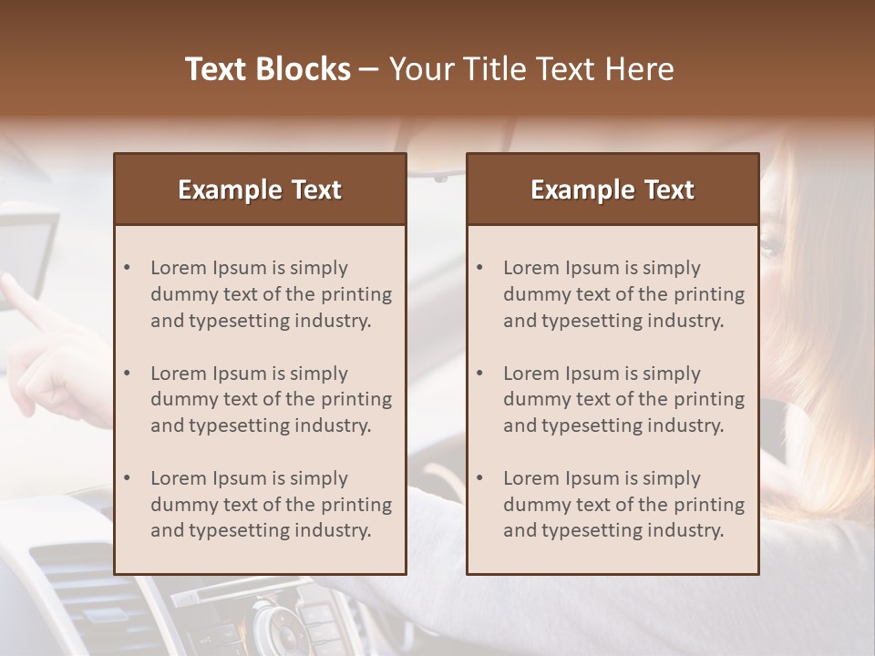 Happy Car Global Positioning System PowerPoint Template
