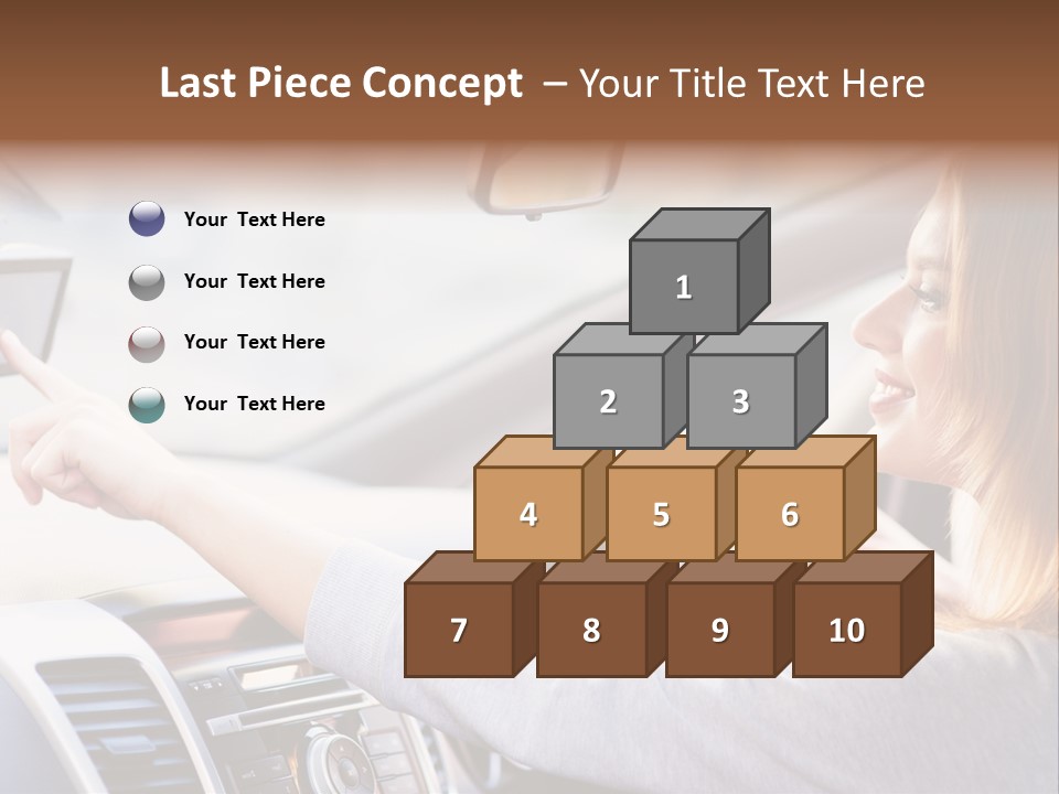 Happy Car Global Positioning System PowerPoint Template