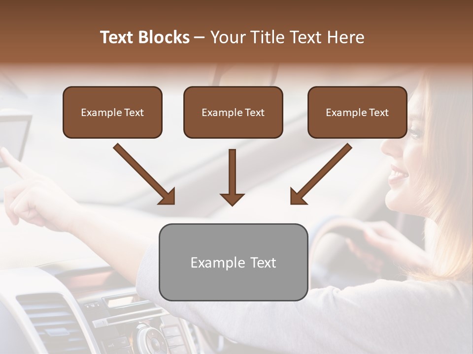 Happy Car Global Positioning System PowerPoint Template