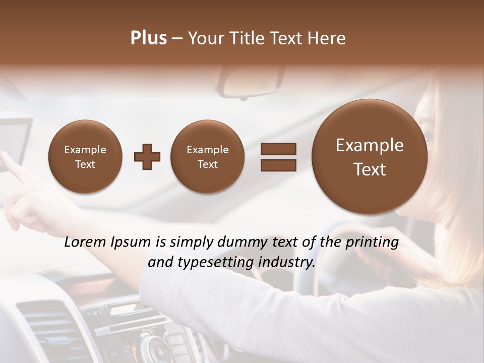 Happy Car Global Positioning System PowerPoint Template