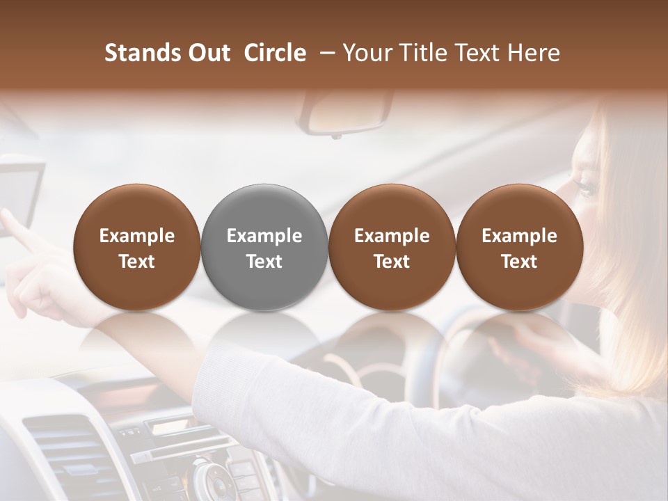 Happy Car Global Positioning System PowerPoint Template