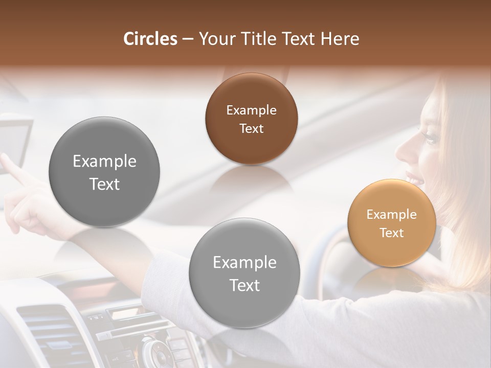 Happy Car Global Positioning System PowerPoint Template