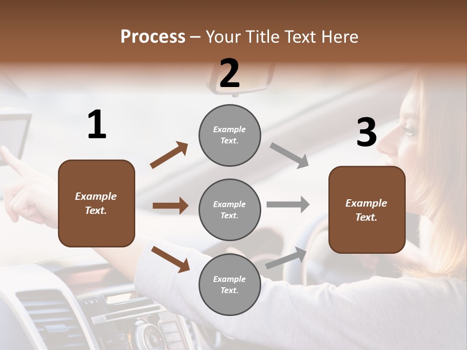 Happy Car Global Positioning System PowerPoint Template