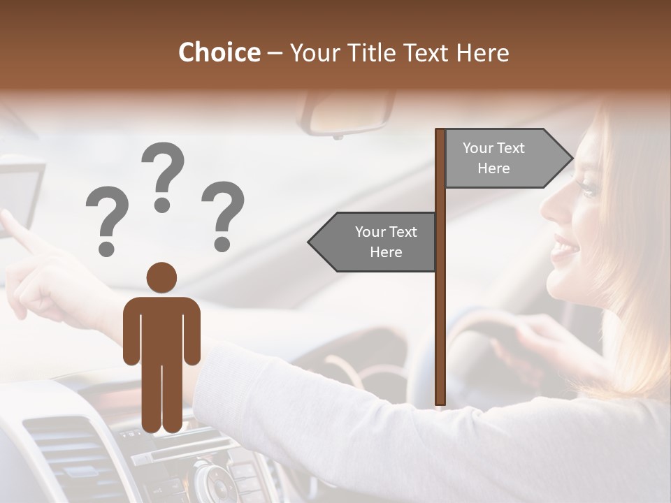 Happy Car Global Positioning System PowerPoint Template