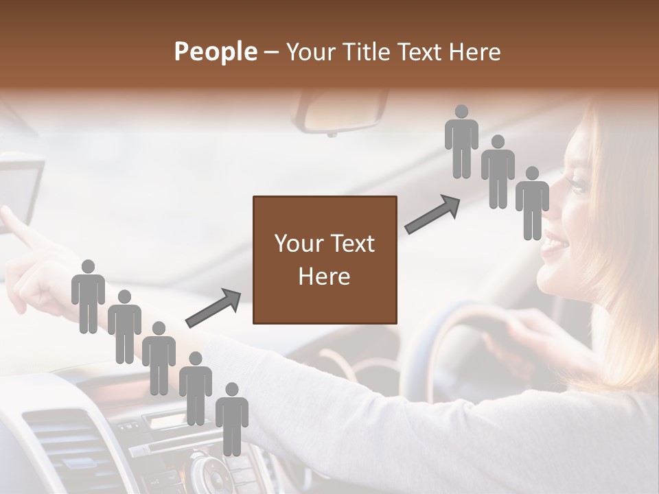 Happy Car Global Positioning System PowerPoint Template
