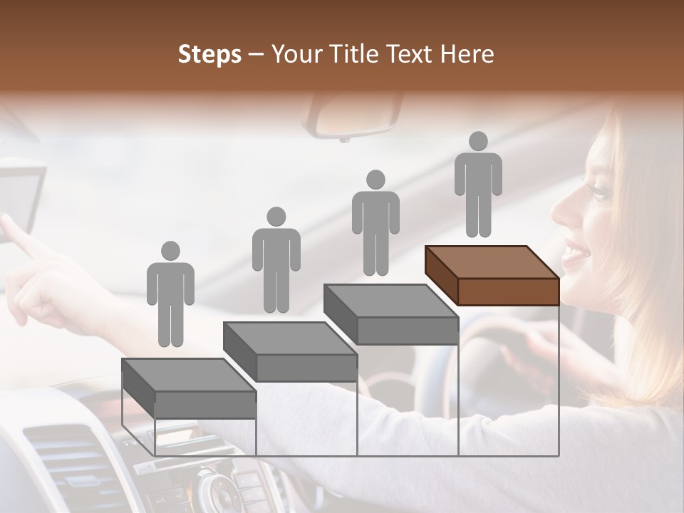 Happy Car Global Positioning System PowerPoint Template