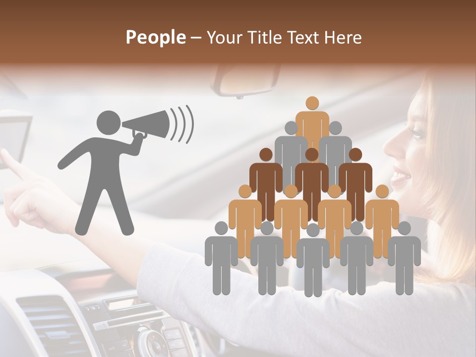 Happy Car Global Positioning System PowerPoint Template