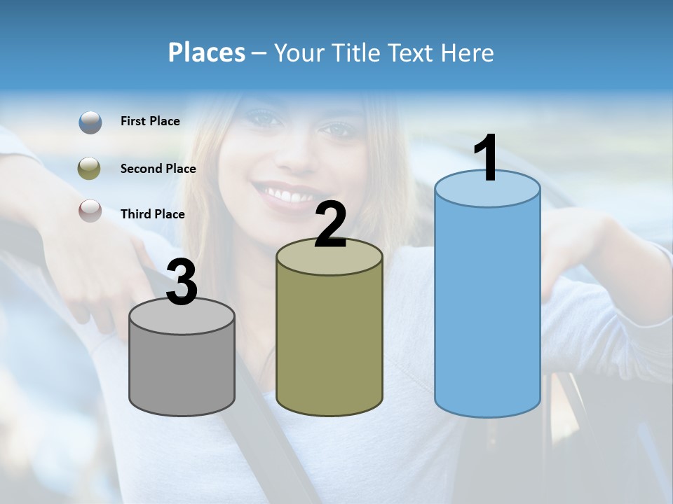 Female Car Keys Transport PowerPoint Template
