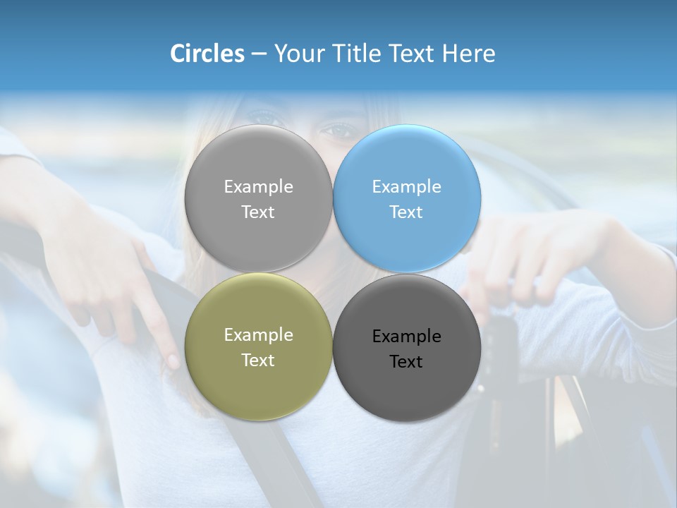 Female Car Keys Transport PowerPoint Template